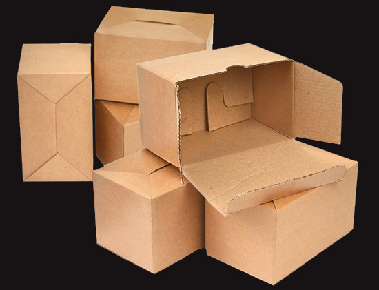 Verpackungen aus Karton in verschiedenen Größen